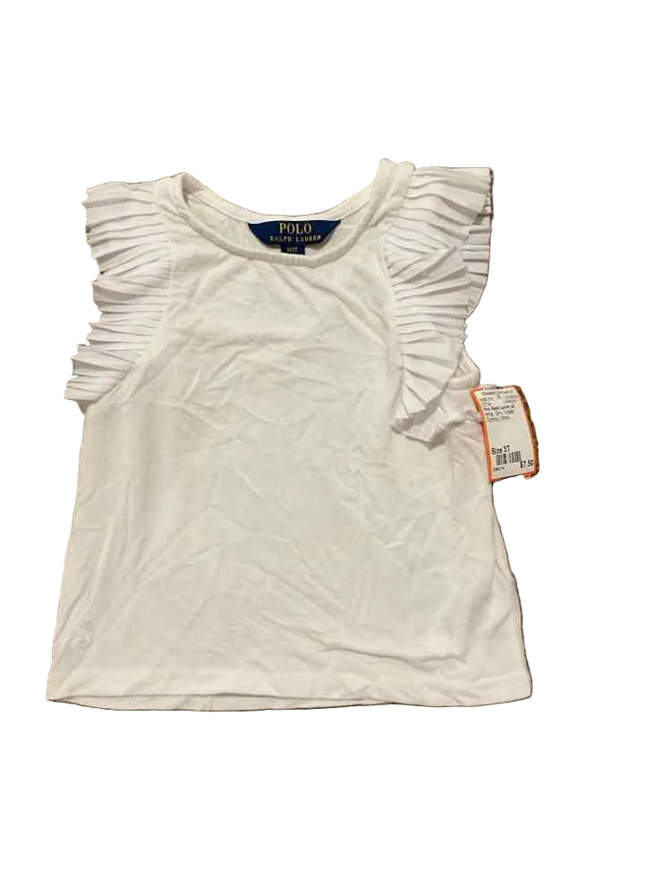 Polo Ralph Lauren (A) White Toddler Size 3T Girl's SSTop