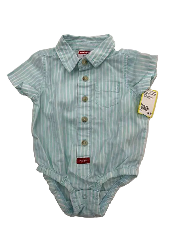 Wrangler (C) Pinstripe Infant Size 6 MO Boy's ButtondownSS