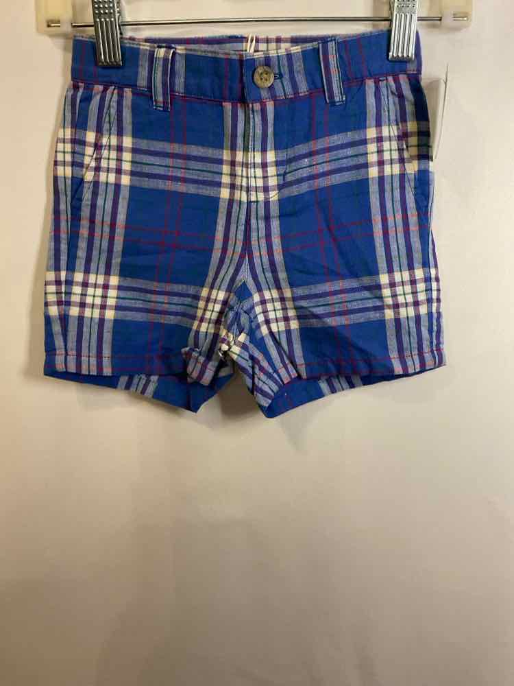Janie and Jack (A) Blue Plaid Infant Size 18-24 MO ShortChino