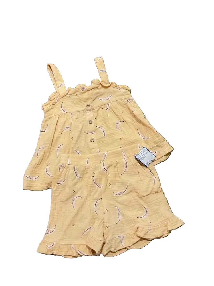 Rabbit + Bear (D) Red Yellow Toddler Size 5 Girl's 2PCCasual