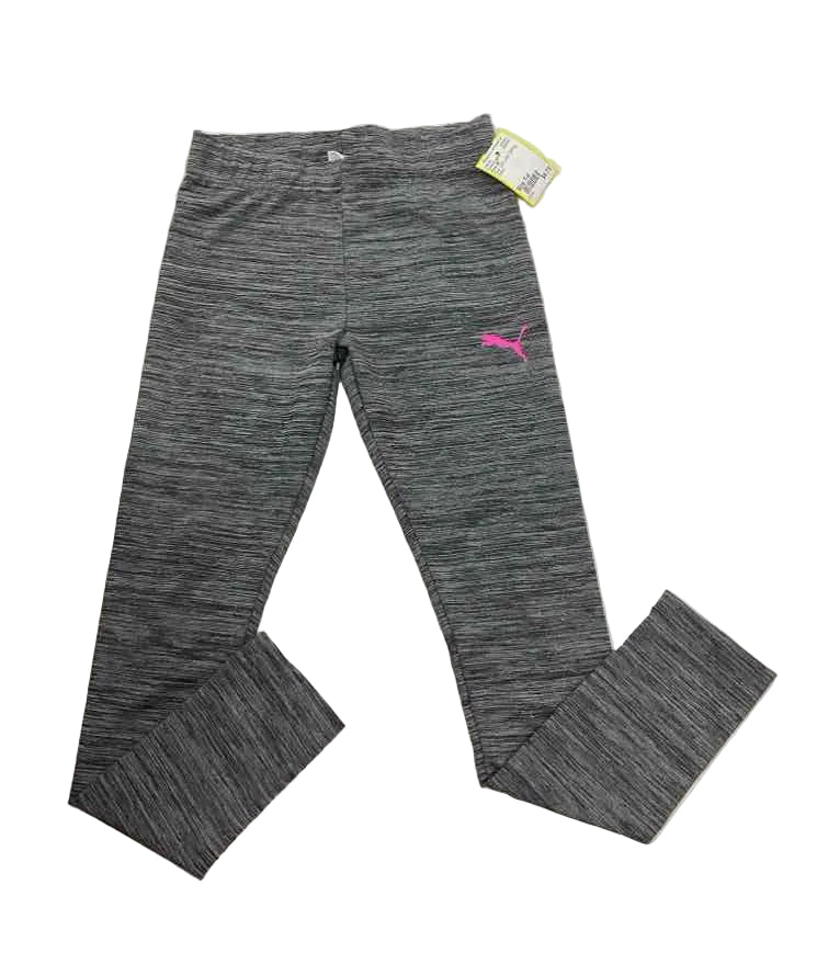 Puma (B) Gray Youth Size 7-8 Girl's AthleticLeggings