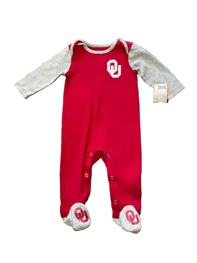 D Brand Red Gray Infant Size 3-6 MO Boy's 1PCSleepwear