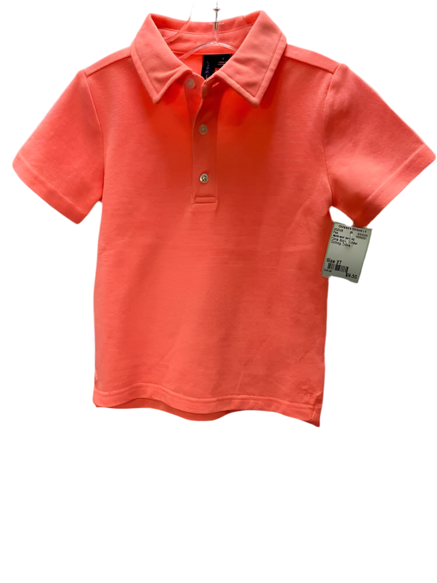 Janie and Jack (A) Coral Toddler Size 3T Polo