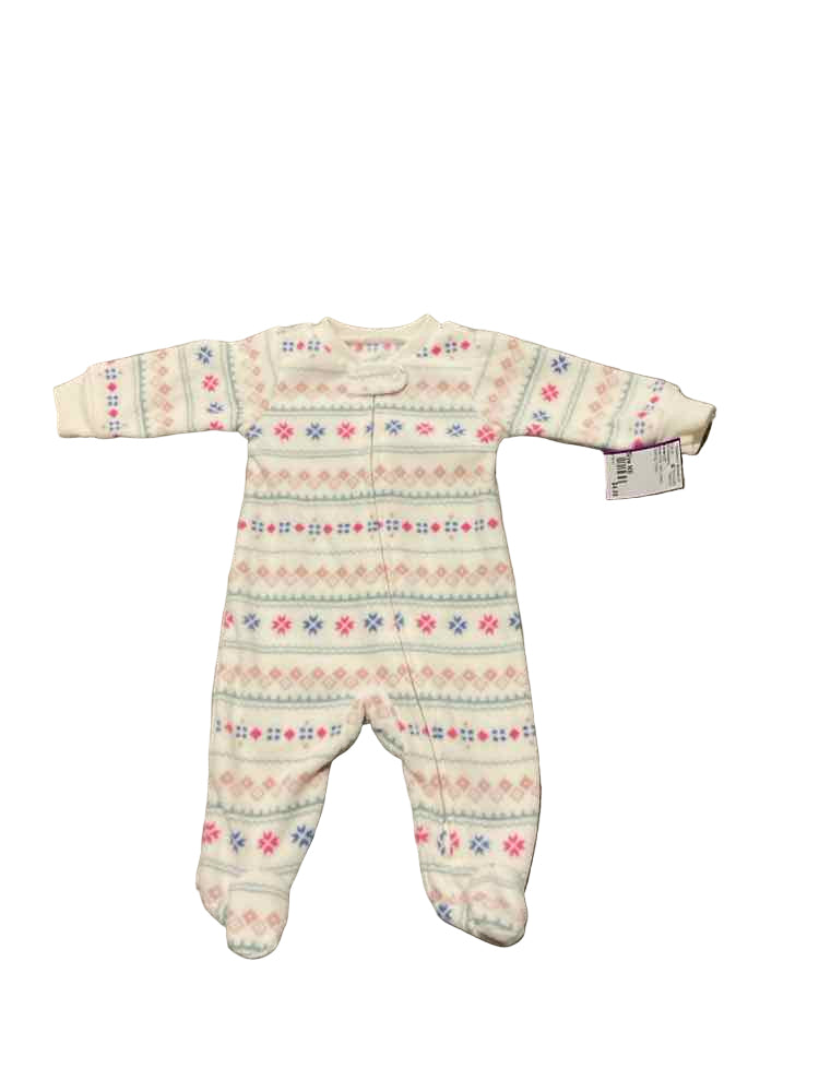 Carters (C) White Pink Infant Size NB Girl's 1PCSleepwear