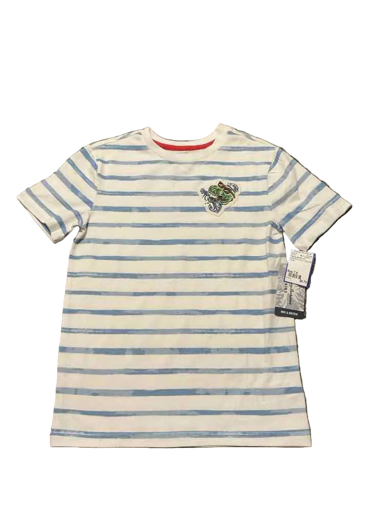 Tommy Bahama (C) White Blue Youth Size 7-8 Boy's SSTop