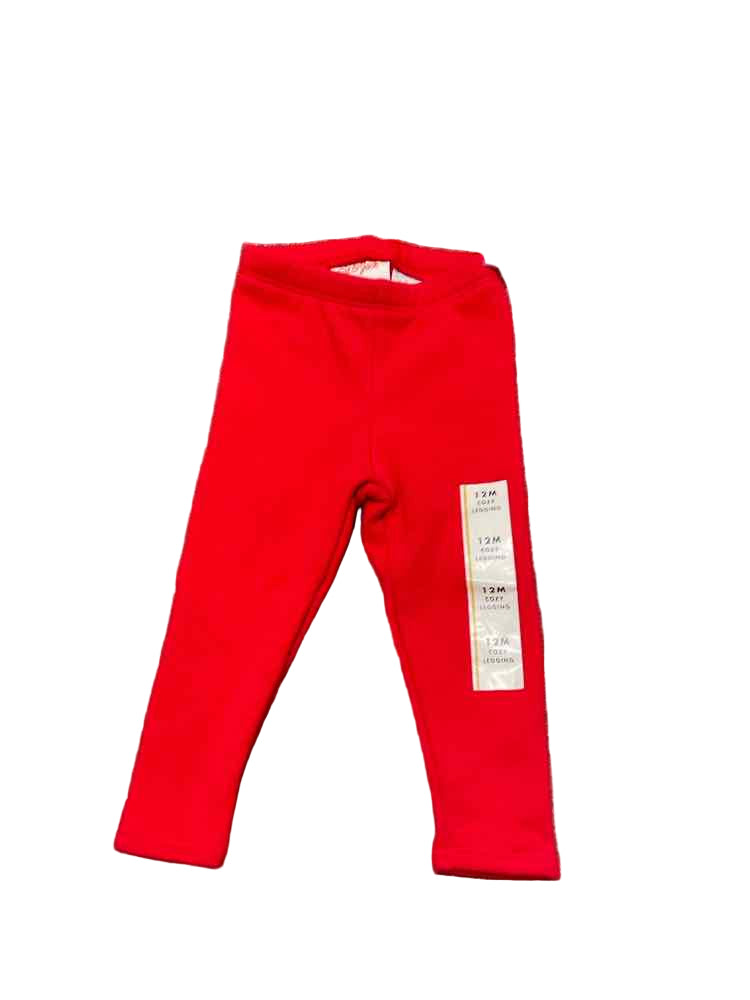 Cat and Jack (D) Red Infant Size 12 MO Girl's BasicLeggings