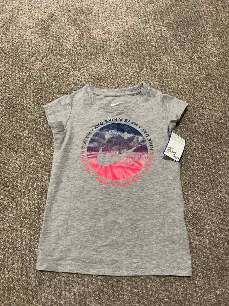 Nike (B) Gray Toddler Size 4T Girl's AthleticTopSS