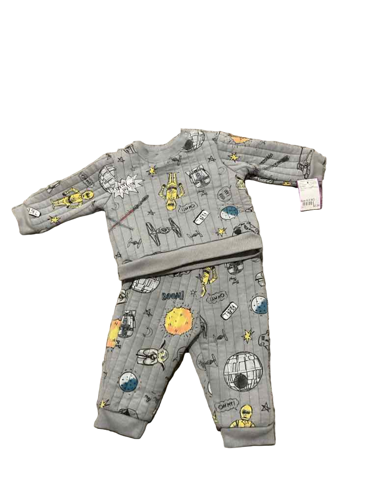 Star Wars Gray Infant Size 6-9 MO Boy's 2PC Casual