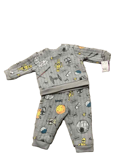 Star Wars Gray Infant Size 6-9 MO Boy's 2PC Casual