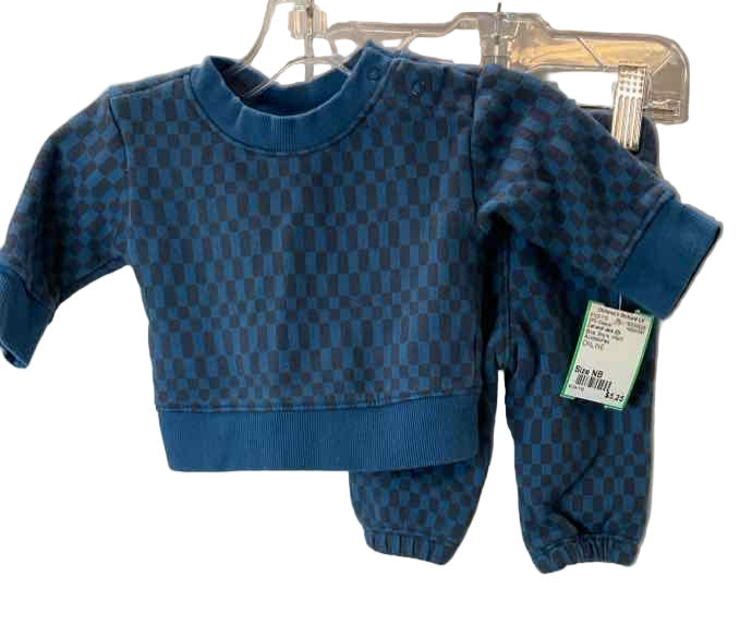 Cat and Jack (D) Blue Infant Size NB 2PC Casual