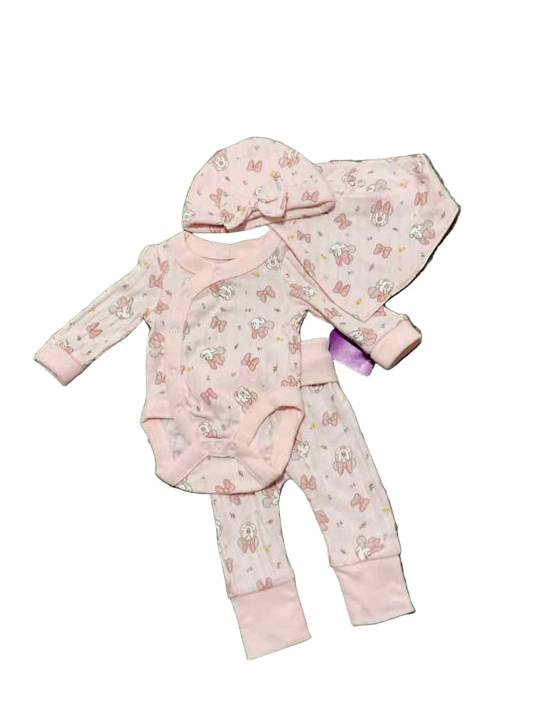 Disney Babies (C) Pink Brown Infant Size NB Girl's 3PC Casual