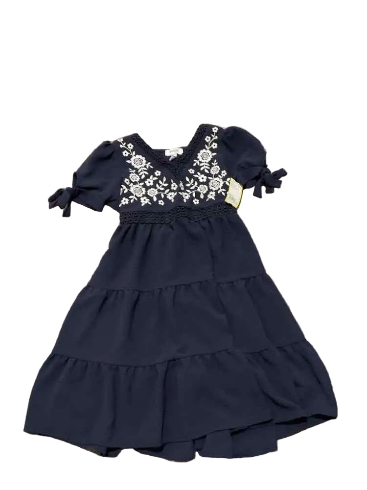 Speechless (B) White Blue Youth Size 10 Girl's CasualDress