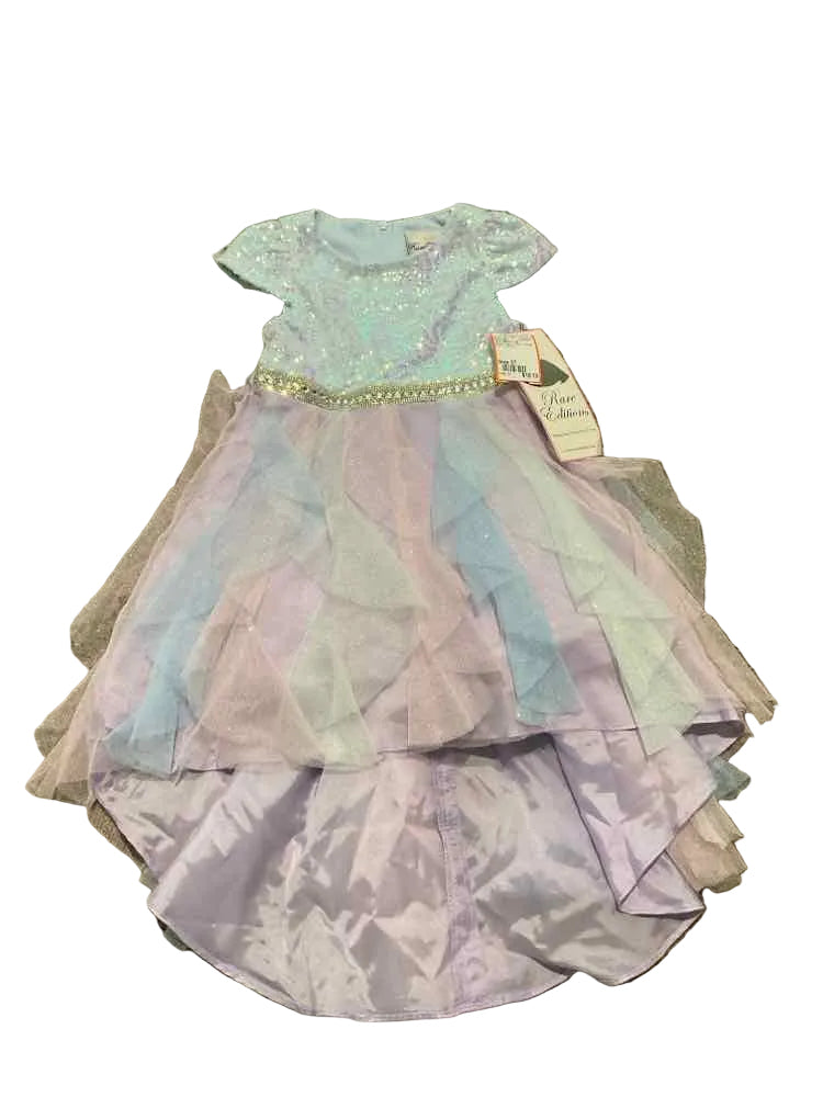 Rare Editions (B) Blue Purple Toddler Size 3T Girl's PartyDress
