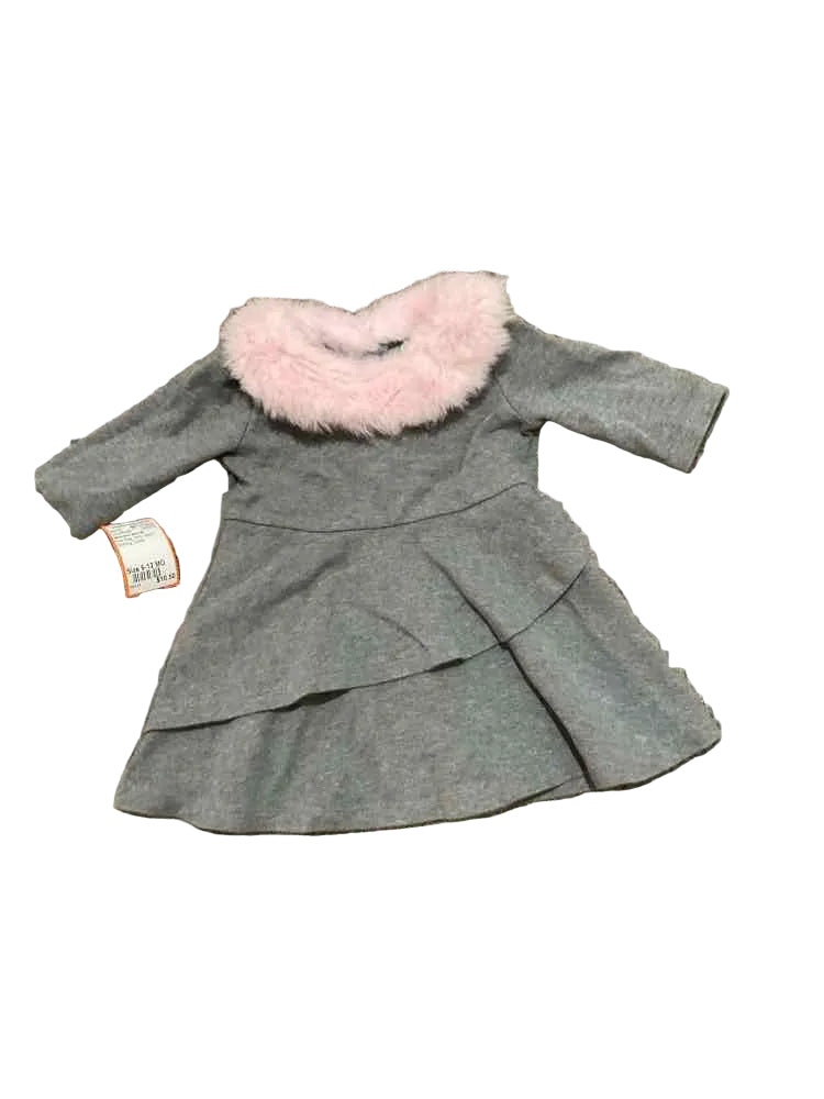 Janie and Jack (A) Pink Gray Infant Size 6-12 MO Girl's CasualDress