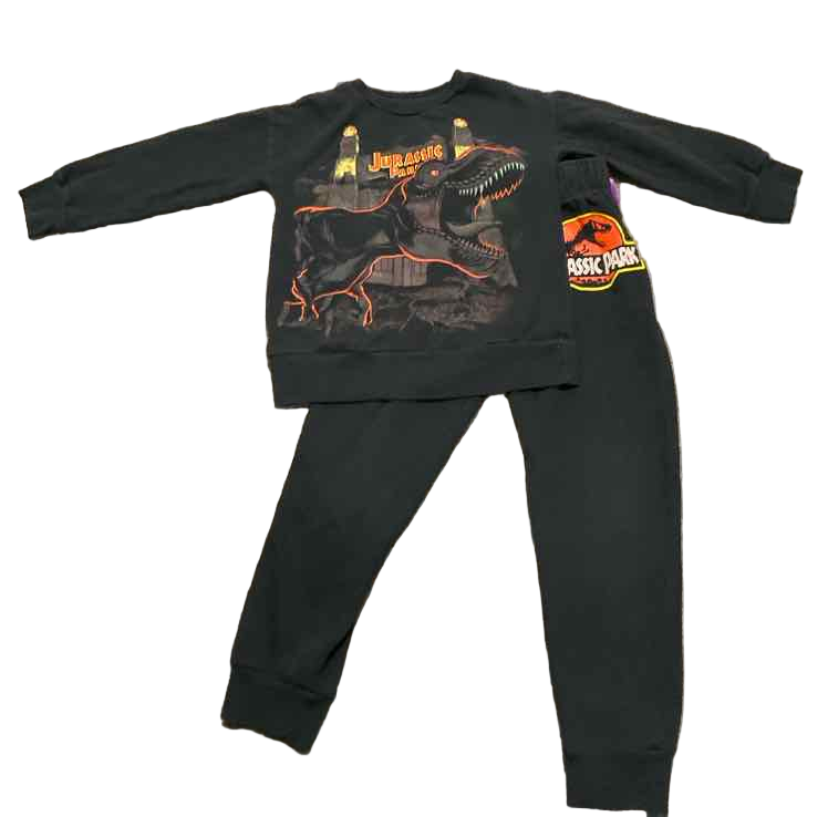 JURRASIC WORLD Black Youth Size 7 Boy's 2PCCasual