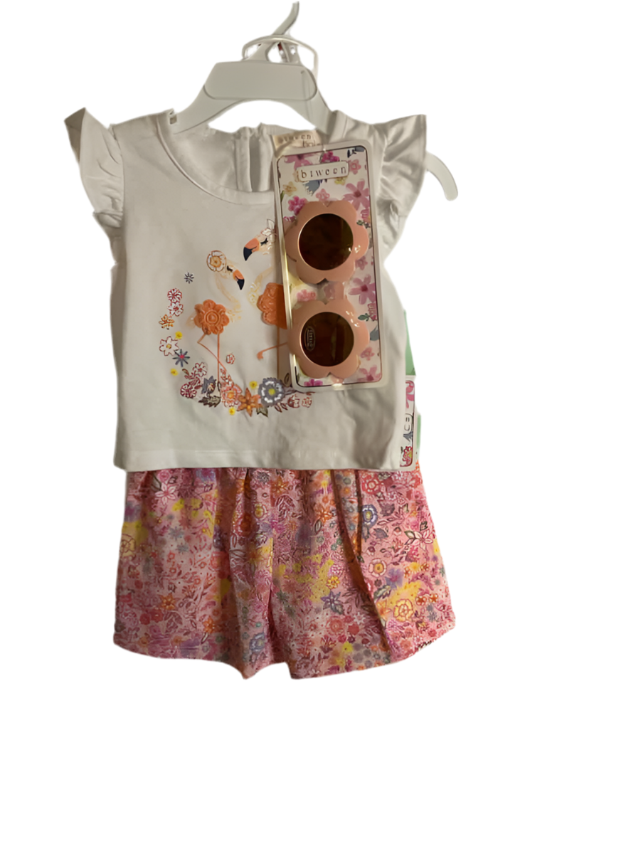 Btween (C) White Pink Infant Size 18 MO 2PC Casual