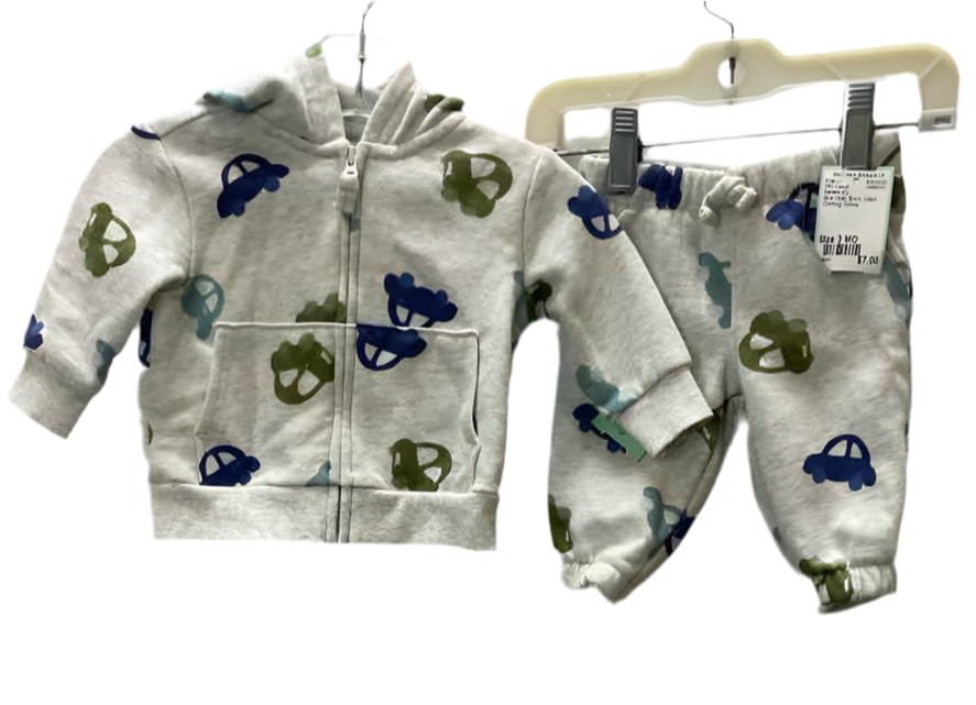 Carters (C) Blue Gray Infant Size 3 MO 2PC Casual