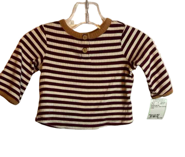 Cat and Jack (D) Striped Infant Size 0-3 MO LSTop