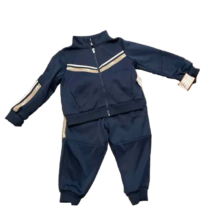 Nike (B) Brown Blue Toddler Size 3T Boy's 2PCAthleticPantSuit