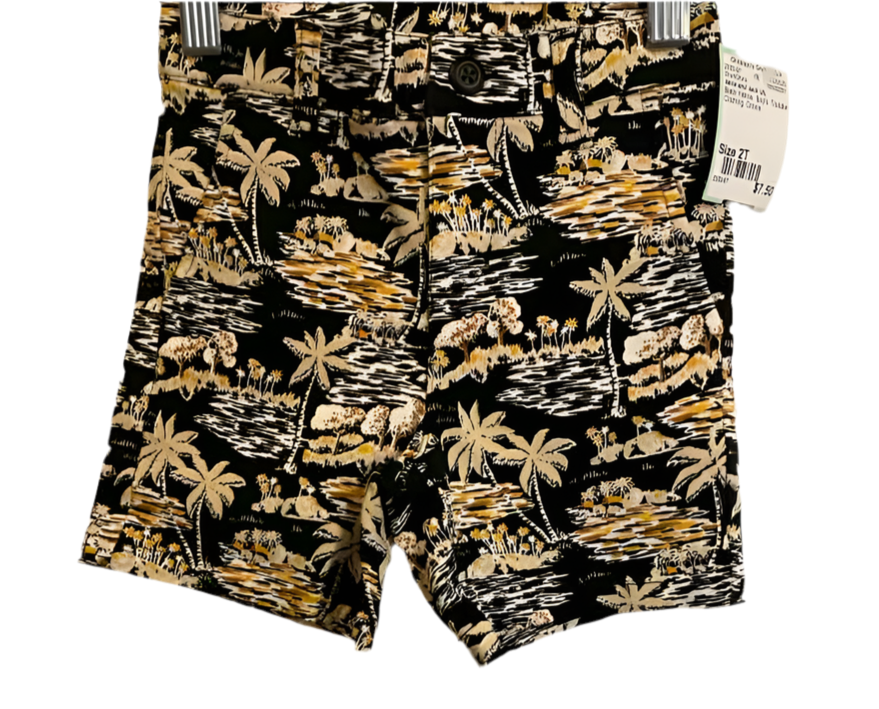 Janie and Jack (A) Black Yellow Toddler Size 2T ShortChino