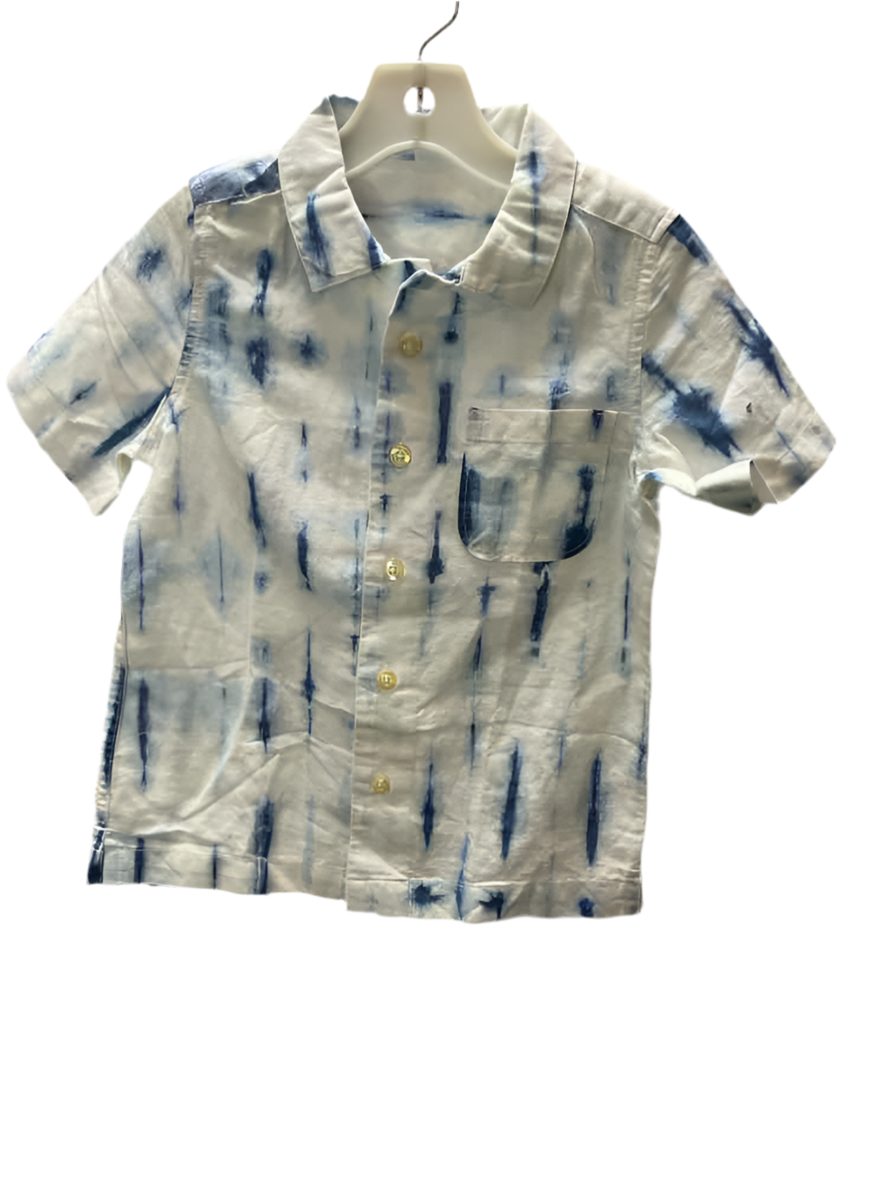 Baby Gap (B) White Blue Toddler Size 4 ButtondownSS