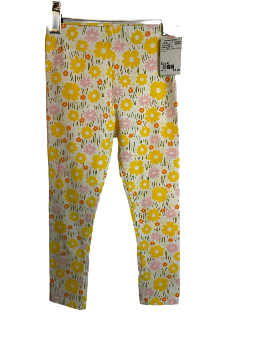 Cat and Jack (D) Floral Toddler Size 4T BasicLeggings