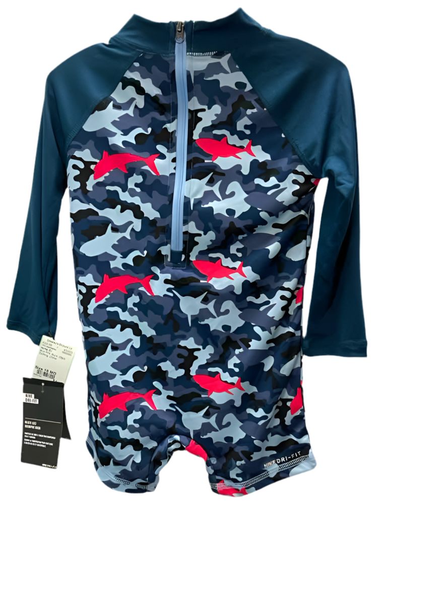 Hurley (C) Blue Pink Infant Size 18 MO 1PCSwimwear