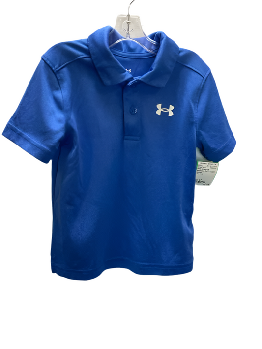Under Armour (B) White Blue Toddler Size 3T AthleticTopSS