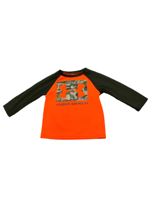 Under Armour (B) Green Orange Infant Size 18 MO Boy's AthleticTopLS