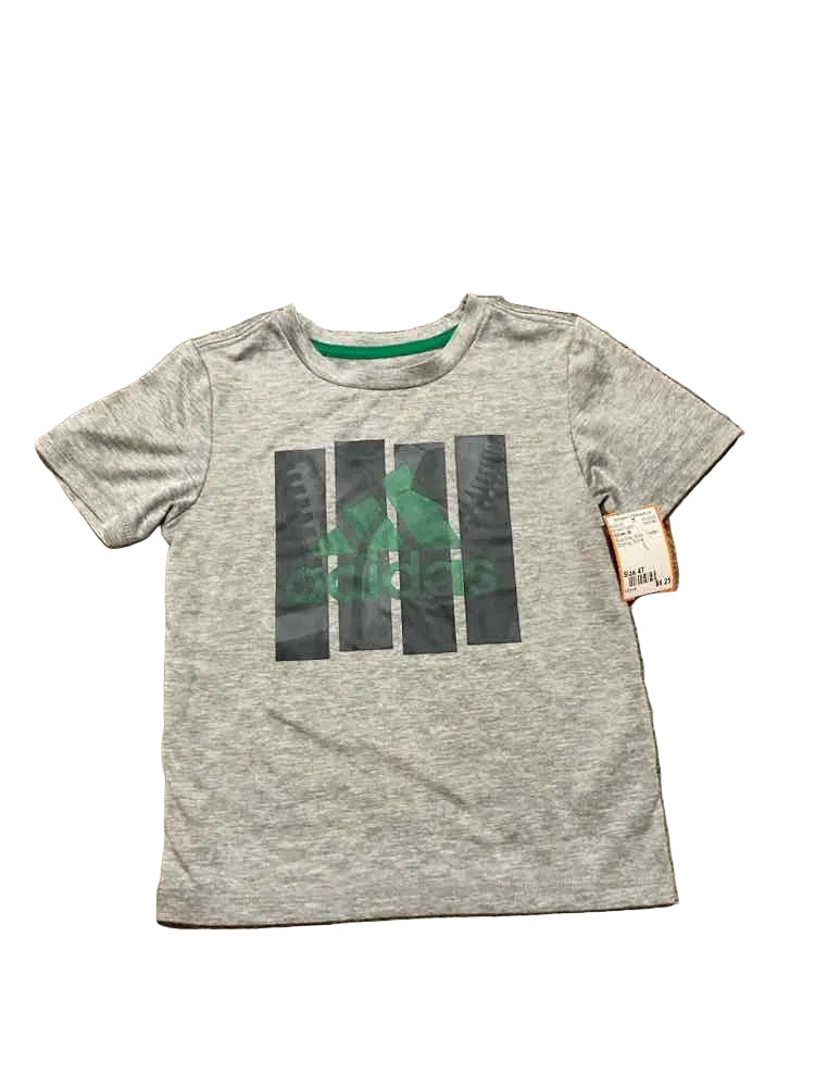 Adidas (B) Blue Gray Toddler Size 4T Boy's AthleticTopSS