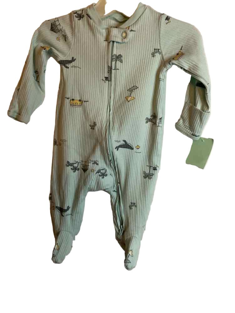 Carters (C) Green Gray Infant Size 3 MO 1PCSleepwear