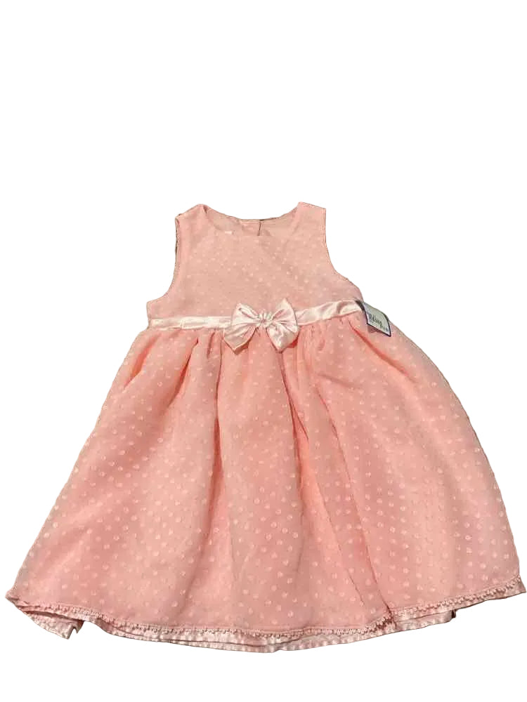 Nannette (C) Peach Toddler Size 3T Girl's PartyDress