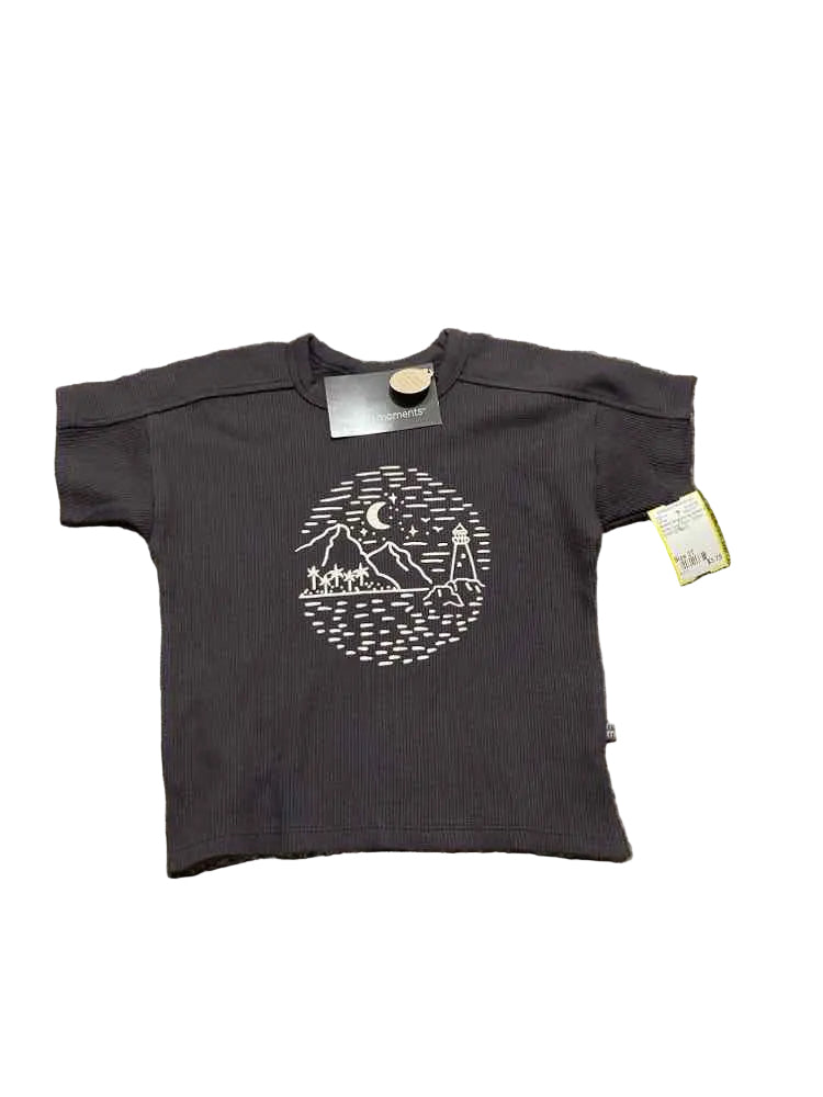 Modern Moments by Gerber (D) White Gray Toddler Size 3T Boy's SSTop