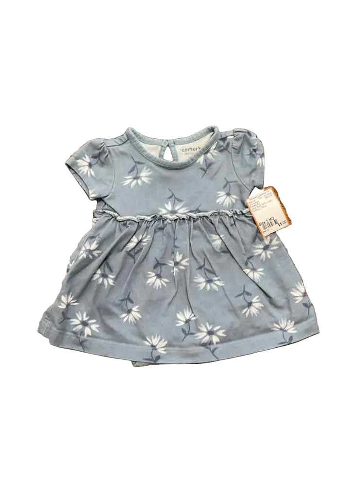 Carters (C) White Blue Infant Size 3 MO Girl's 1PC Casual
