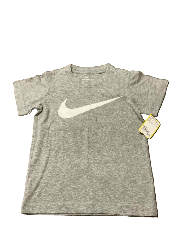 Nike (B) White Gray Toddler Size 5 Boy's AthleticTopSS