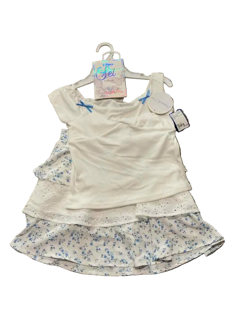 Emma & Elsa (D) White Blue Youth Size 7-8 Girl's 2PCDressy