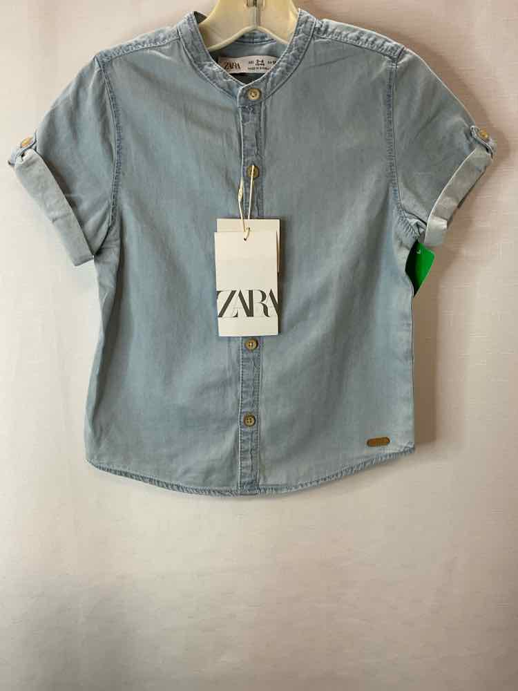 Zara (B) Blue Toddler Size 3T ButtondownSS
