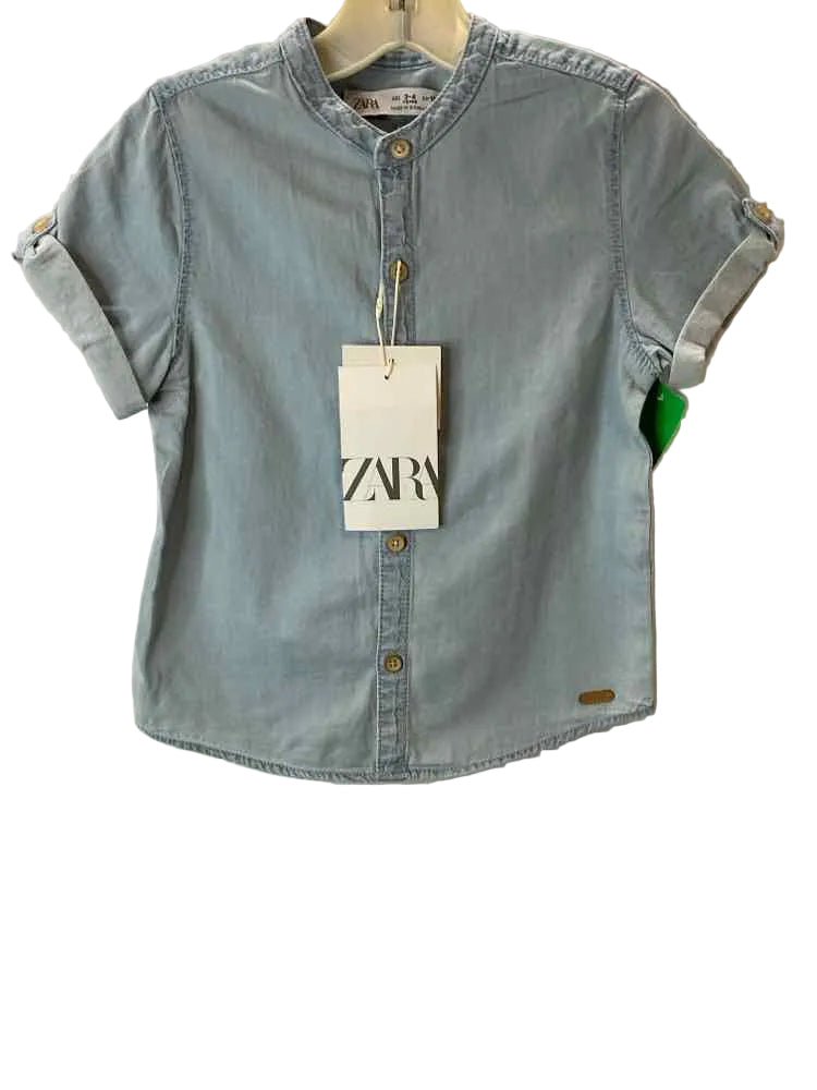 Zara (B) Blue Toddler Size 3T ButtondownSS