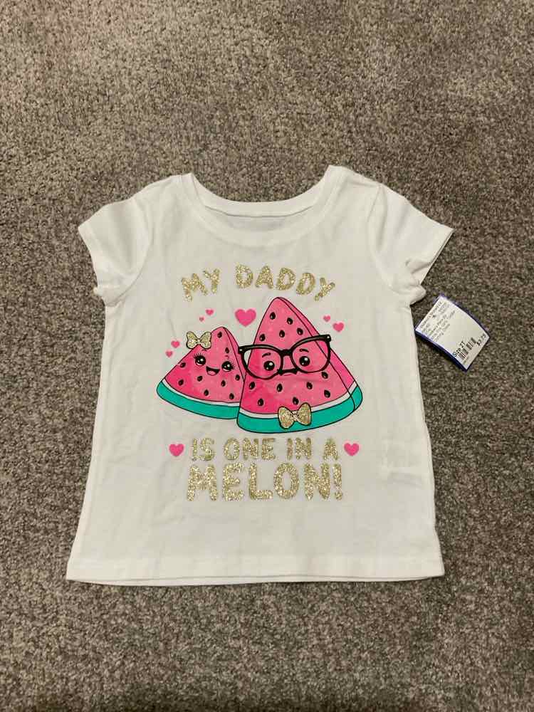 Children's Place (D) White Pink Toddler Size 2T Girl's SSTop