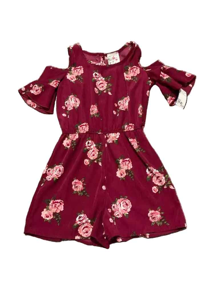 Jenna & Jessie (A) Floral Youth Size 8 Girl's CasualRomper