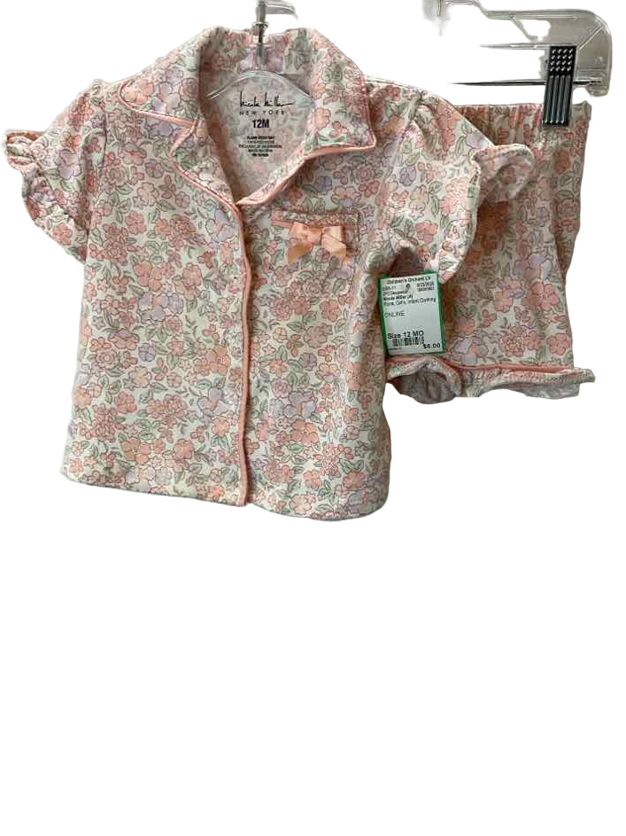 Nicole Miller (A) Floral Infant Size 12 MO 2PCSleepwear