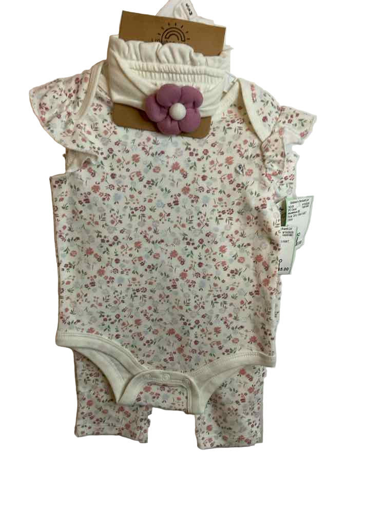 Wonderluxe (D) Floral Infant Size 6-9 MO 3PC Casual