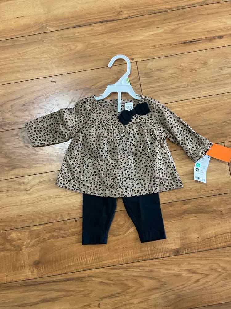D Brand Animal Print Infant Size 0-3 MO Girl's 2PC Casual