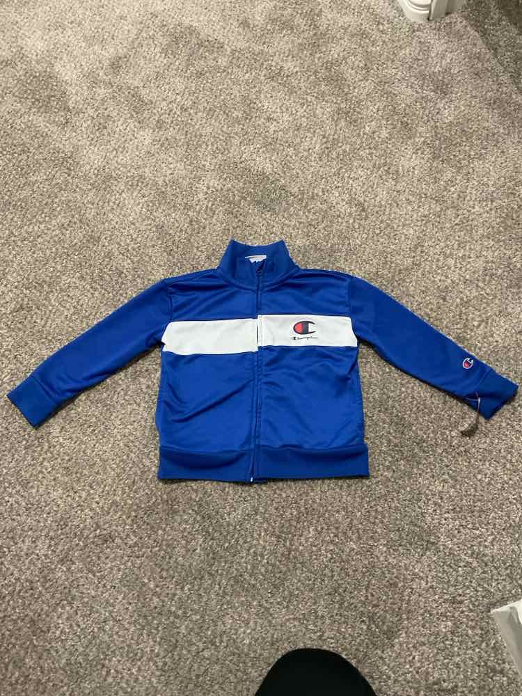 Champion (C) White Blue Toddler Size 2T Boy's AthleticSweatshirt