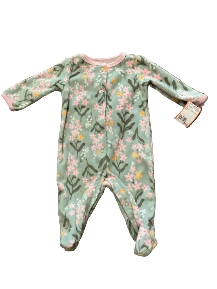 Carters (C) Floral Infant Size 3 MO Girl's 1PCSleepwear