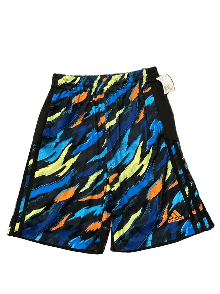Adidas (B) Blue Black Youth Size 14-16 Boy's ShortAthletic