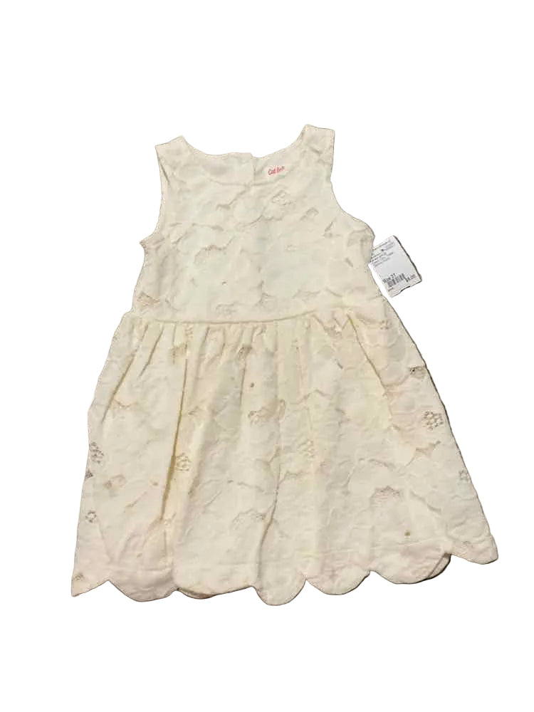 Cat and Jack (D) Cream Toddler Size 3T Girl's CasualDress