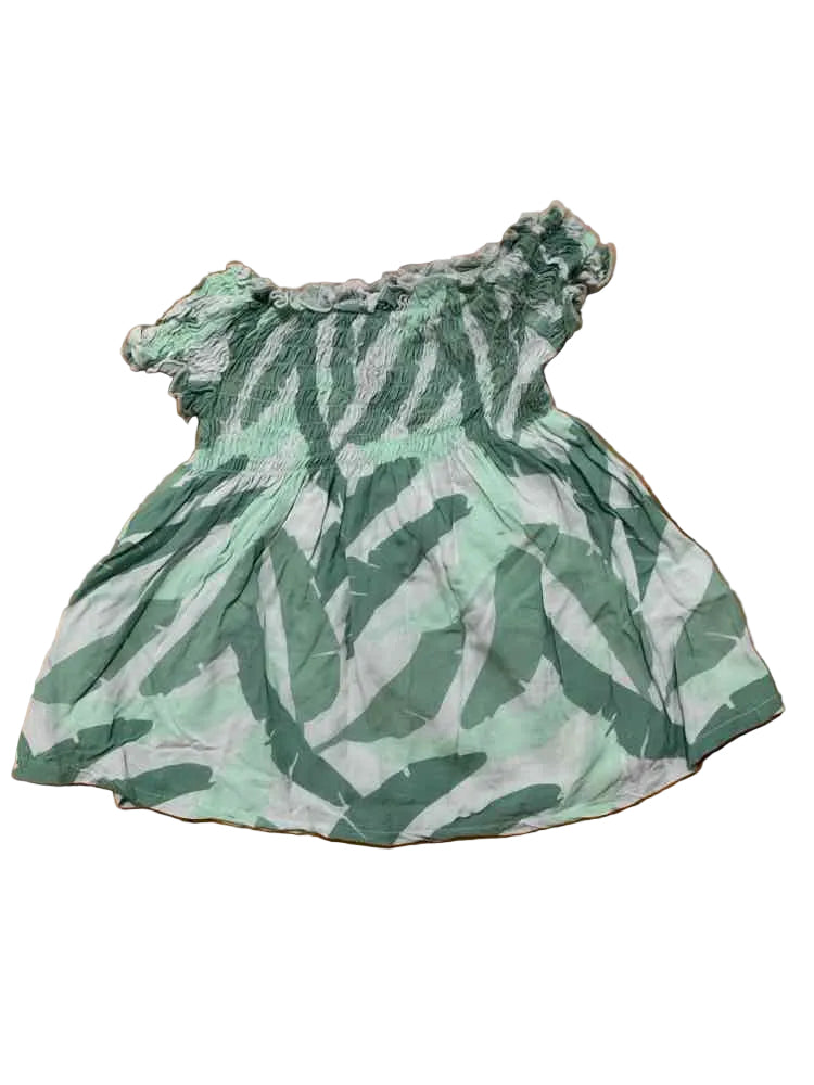 B Brand White Green Toddler Size 3T Girl's SSTop