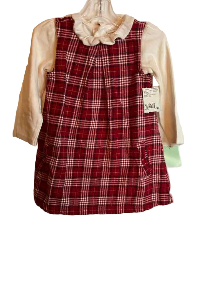 Carters (C) White Red Infant Size 24 MO 2PC Casual