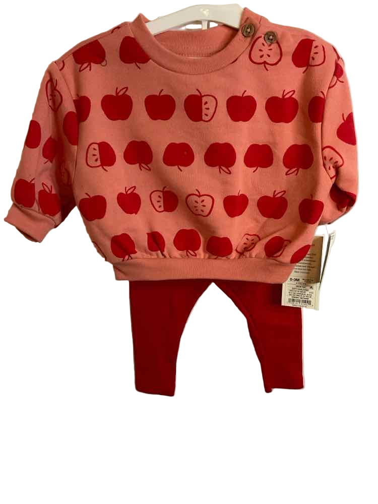 Cat and Jack (D) Red Infant Size 0-3 MO 2PC Casual